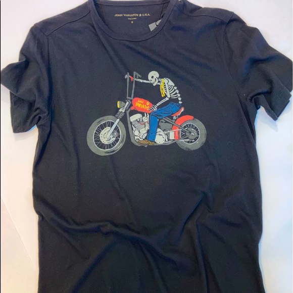John Varvatos Other - John Varvatos Star USA Men's Skull/motorcycle Graphic T-Shirt Black size Small